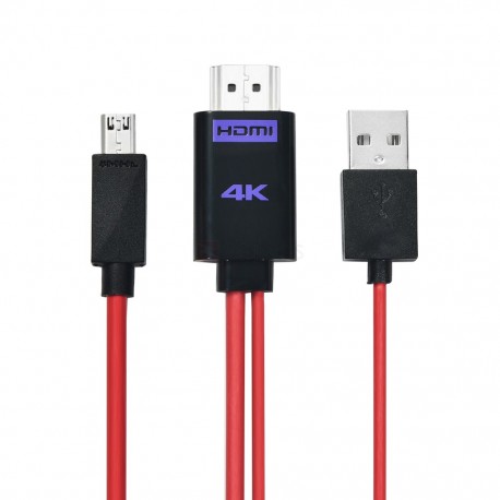 Αντάπτορας micro USB to HDMI 4k Red