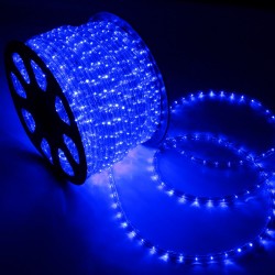 Φωτοσωλήνας LED Πλακέ Διάφανος Μπλε Φως Με Το Μέτρο