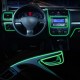 Εύκαμπτο LED καλώδιο 2m για την εσωτερική διακόσμηση κάθε αυτοκινήτου - El wire - Πράσινο