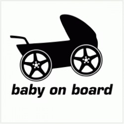 Αυτοκόλλητο baby on board νο1