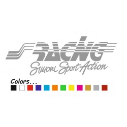 Simoni Racing Αυτοκόλλητο Αυτοκινήτου σε Ασημί Χρώμα