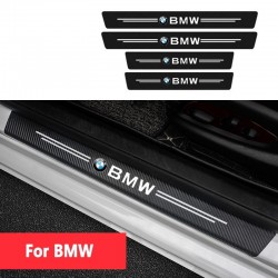 Αυτοκόλλητα Mασπιε Πόρτας Carbon με Σήμα BMW Σετ 4 τεμαχίων