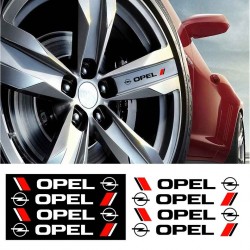 Opel Αυτοκόλλητα Βινυλίου Σετ 4/ΤΕΜ Μαύρο
