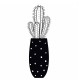 Διακοσμητικό Αυτοκόλλητο Τοίχου Cactus Μαύρο Βινυλίου 100x45cm