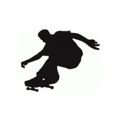 Αυτοκόλλητο Για Skateboard Μαύρο Skater TEMPISH 6 x 8 cm